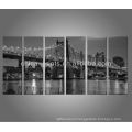 6 Panels London Bridge Picture Print,Black and White Prints,Wall Art Decor